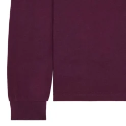 Polo Shirts*Weekend Offender Walker Check Collar Long Sleeve Polo Shirt in Berry