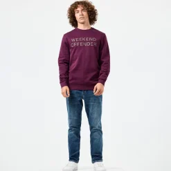 Sweatshirts*Weekend Offender Warwick Crewneck Sweatshirt in Berry