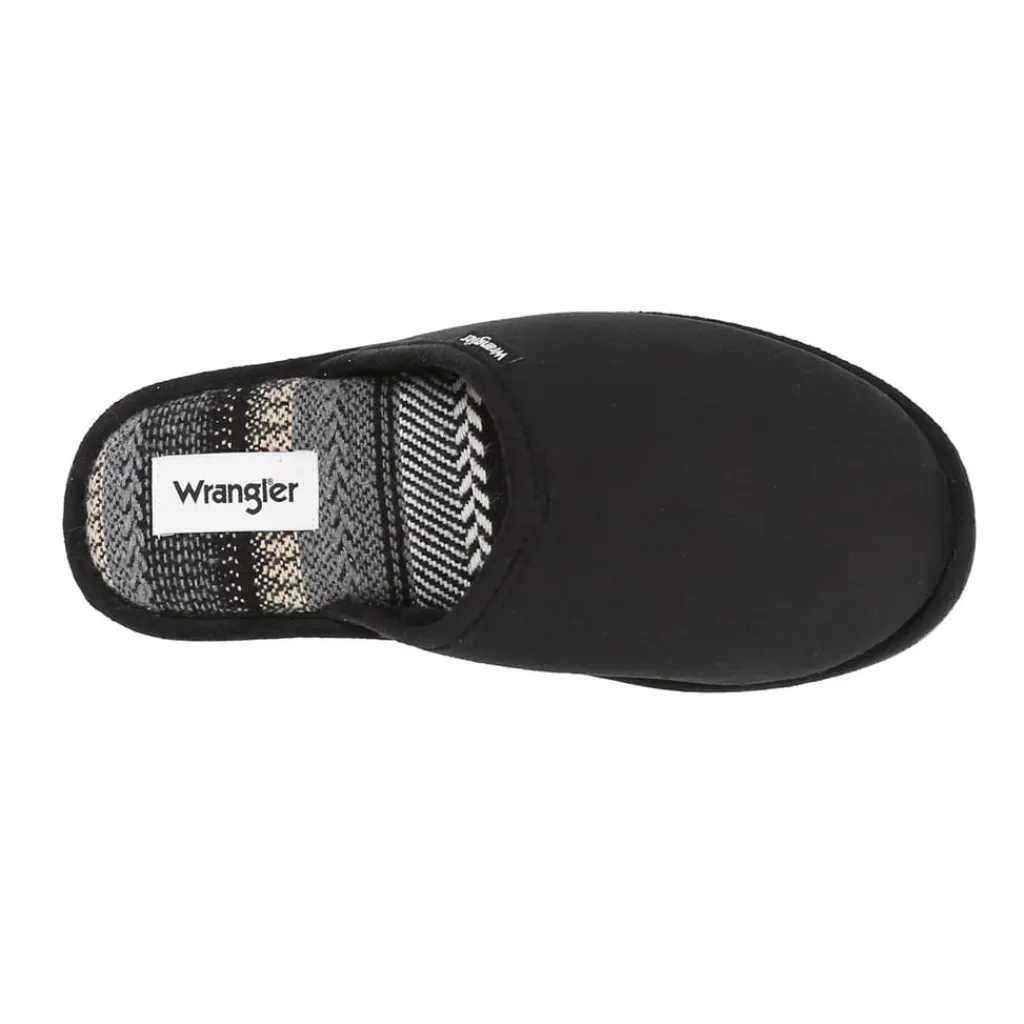 Slippers*Wrangler Mens Mule Slippers Sahara in Black