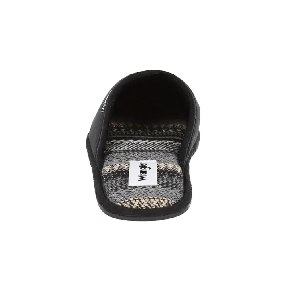 Slippers*Wrangler Mens Mule Slippers Sahara in Black