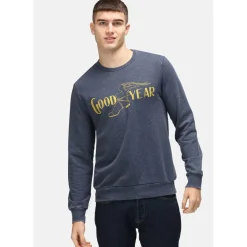 Sweatshirts*X Goodyear Crew Neck Regular Fit Sweater in Blue