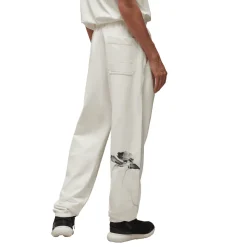 Trousers*Y-3 Graphic French Terry Joggers in Off White