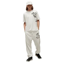 Trousers*Y-3 Graphic French Terry Joggers in Off White