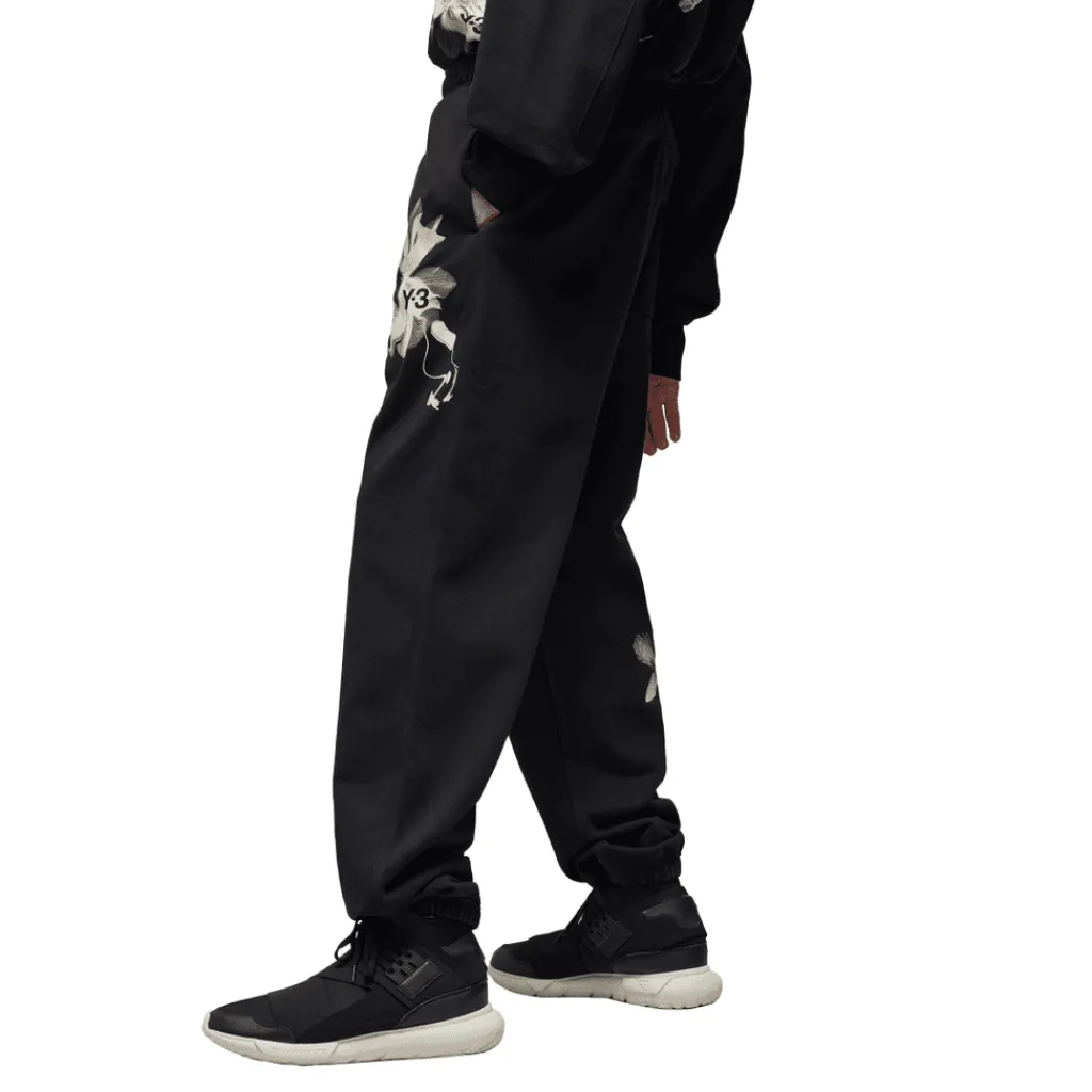 Trousers*Y-3 Graphic French Terry Joggers in Black