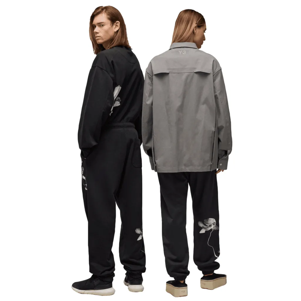 Trousers*Y-3 Graphic French Terry Joggers in Black