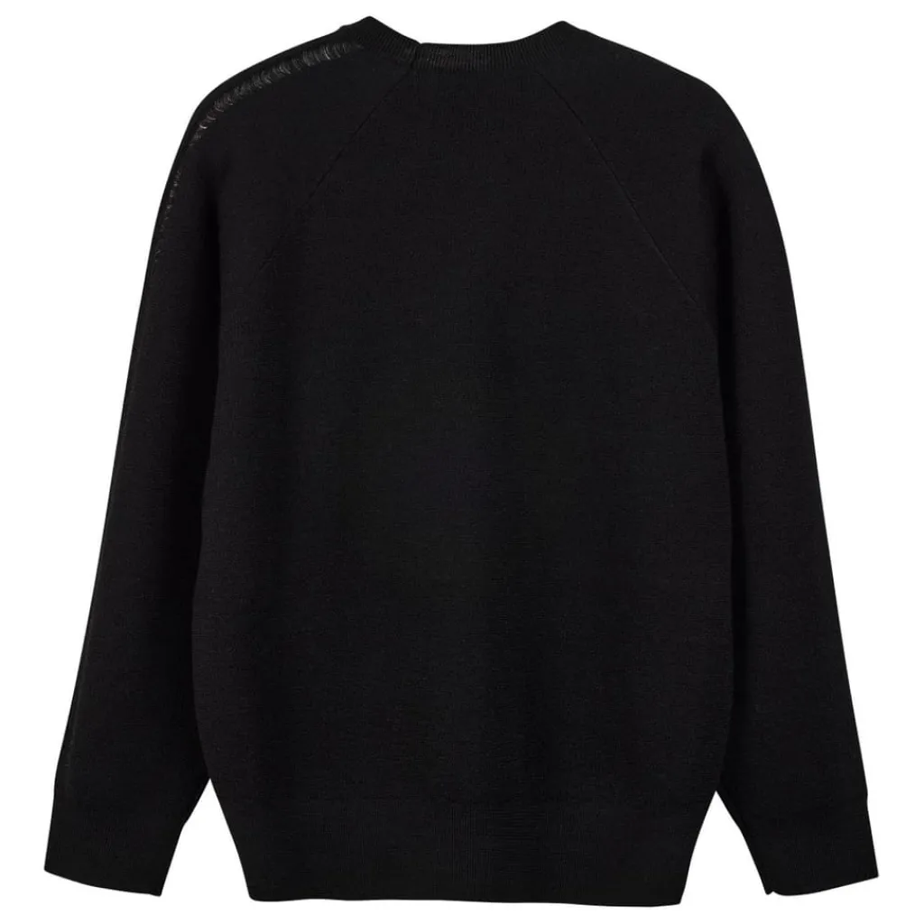 Knitwear|Sweatshirts*Y-3 Logo Knit Crewneck Sweatshirt in Black