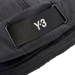 Caps-Hats*Y-3 Webbing Padded Beanie in Black