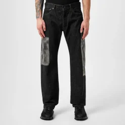 Jeans*Yohji Yamamoto Patchwork Denim Jeans in Black