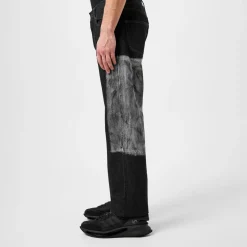 Jeans*Yohji Yamamoto Patchwork Denim Jeans in Black