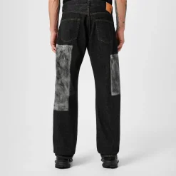 Jeans*Yohji Yamamoto Patchwork Denim Jeans in Black