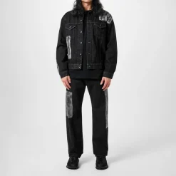 Jeans*Yohji Yamamoto Patchwork Denim Jeans in Black